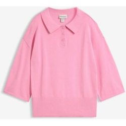 bonprix Polo-Pullover aus Baumwoll-Mixrosa 48Damen