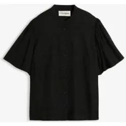 bonprix Bluse aus fließender Viskoseschwarz 46Damen