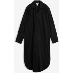 bonprix Hemdblusenkleid aus Baumwolleschwarz 50Damen