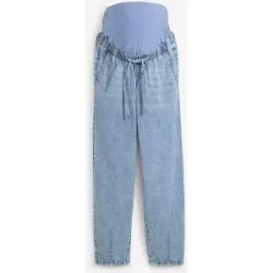 bonprix Knöchellange Umstandsjeans aus leichtem Denim, Boyfriend Fitblau 34Damen