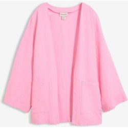 bonprix Kimono-Bluse aus Leinen- Mixrosa 50Damen