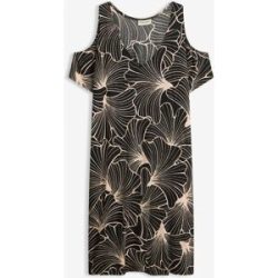 bonprix Strandkleid aus fließender Viskoseschwarz 40Damen