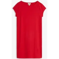 bonprix Shirtkleid aus elastischem Baumwoll-Mixrot 36Damen