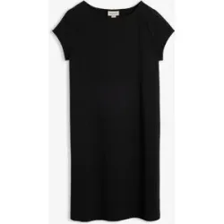 bonprix Shirtkleid aus elastischem Baumwoll-Mixschwarz 44Damen