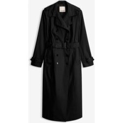 bonprix Long-Trenchcoat mit Taillengürtelschwarz 40Damen