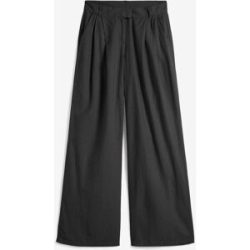 bonprix Palazzo-Hose mit Leinen, sehr weit geschnittenschwarz 40Damen
