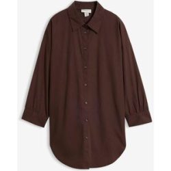 bonprix Oversize-Hemd aus Baumwolle mit 3/4 Armbraun 50Damen