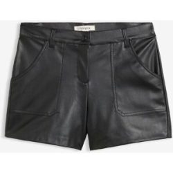 bonprix Shorts aus Lederimitat, aus Polyester, Regular Fit, kurze Form