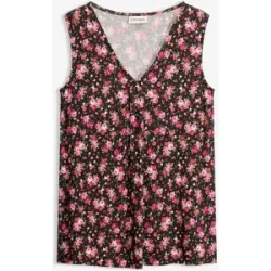 bonprix Jersey-Top aus Viskose-Mixschwarz 36Damen