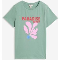 bonprix T-Shirt aus Baumwoll-Mixgrün 36Damen