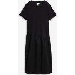 bonprix Shirtkleid aus Materialmixschwarz 52Damen