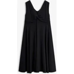 bonprix Shirtkleid mit V-Ausschnittschwarz 36Damen
