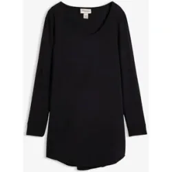 bonprix Viskose Longshirt, Langarmschwarz 40Damen