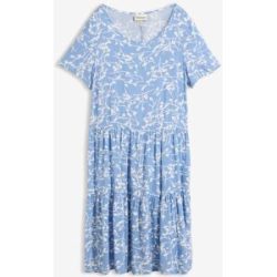 bonprix Minikleid aus fließender Viskoseblau 40Damen