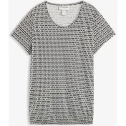 bonprix T-Shirt Loose Fit, Kurzarm, mit elastischen Bündchen, mit All-Over Print