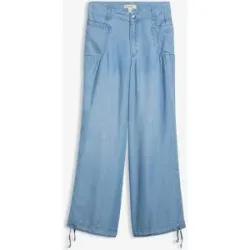 bonprix Wide-Leg-Hose aus fließendem Lyocellblau 44Damen