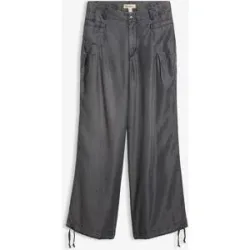 bonprix Wide-Leg-Hose aus fließendem Lyocellschwarz 38Damen