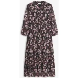 bonprix Midikleid aus feinem Meshschwarz 52Damen