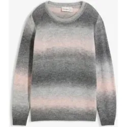 bonprix Strickpullover mit wunderschönen Farbverlauf, bequeme Passform, Rundhals-Ausschnitt