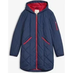 bonprix Steppmantel mit Kapuze zweifarbigblau 36Damen