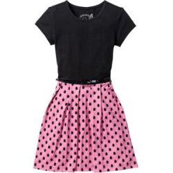 bonprix Jerseykleid mit Bio-Baumwolleschwarz 140Mädchen