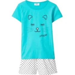 bonprix Shorty aus reiner Bio-Baumwolle (2-tlg. Set)blau 104Mädchen