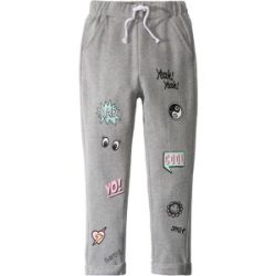 bonprix Lässige Sweathose mit Comicdruckgrau 146Mädchen