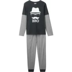bonprix Pyjama (2-tlg.)grau 140Knaben