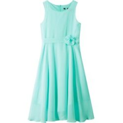 bonprix Kleid mit Blumen-Applikationgrün 146Mädchen