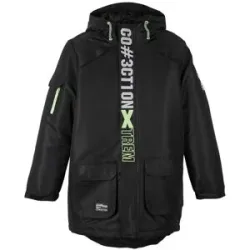 bonprix Winterjacke mit sportiven Details und Kapuzeschwarz 140Knaben