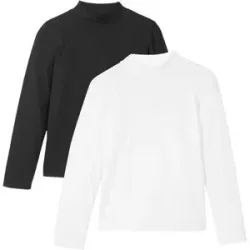 bonprix Rollkragenshirt (2er Pack)weiß 152Mädchen