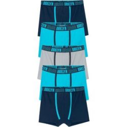 bonprix Boxershorts mit weicher Baumwolle (5er Pack)blau 140Knaben