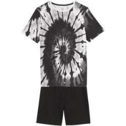 bonprix T-Shirt und Jersey-Bermuda (2-tlg.Set)schwarz 152Knaben