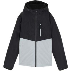 bonprix wasserdichte Winterjacke im Colourblocking mit Kapuzeschwarz 140Knaben