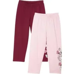 bonprix Capri-Leggings mit Bio-Baumwolle (2er Pack)rosa 128Mädchen