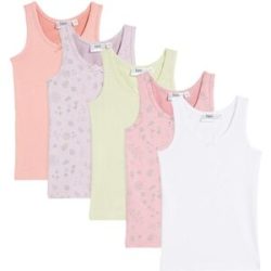 bonprix Unterhemd mit weicher Baumwolle (5er Pack)weiß 104Mädchen