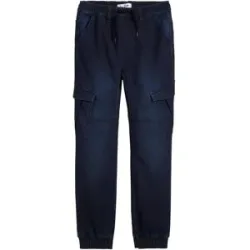 bonprix Regular Fit Sweat-Schlupfjeans mit Cargotaschenblau 158Knaben