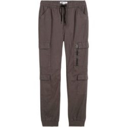 bonprix Regular Fit Cargo-Schlupfhose aus reiner Baumwollegrau 140Knaben