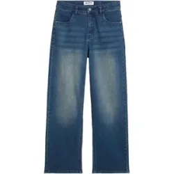 bonprix Loose-Fit-Jeans mit verstellbarem Bund, Straightblau 170Knaben
