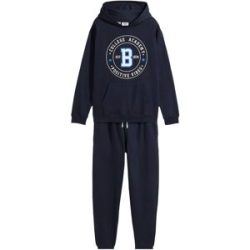 bonprix Sweatshirt und Sweathose aus weicher Baumwolle (2-tlg.Set)blau 140Kinder
