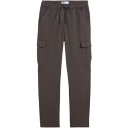 bonprix Loose Fit Cargo-Schlupfhose aus reiner Baumwolle, Straightgrau 176Knaben