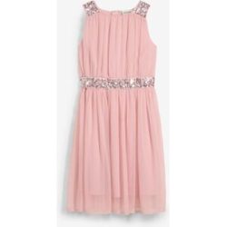 bonprix Chiffonkleid mit Paillettenbandrosa 152Mädchen