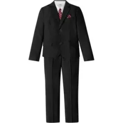 bonprix Anzug mit Hemd und Krawatte (4tlg. Set)schwarz 140Knaben