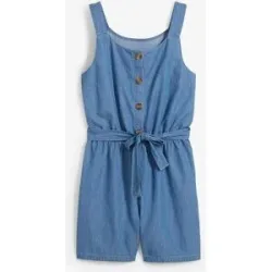 bonprix Jeans-Jumpsuit aus fließender Baumwolleblau 170Mädchen