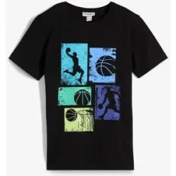 bonprix T-Shirt aus Bio Baumwolleschwarz 176Knaben