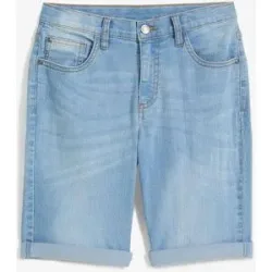 bonprix Stretch-Jeans-Bermuda mit verstellbarem Bund, Slim Fitblau 164Knaben