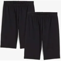 bonprix Radlerhose aus elastischem Bio-Baumwoll-Mix (2er Pack)schwarz 164Mädchen