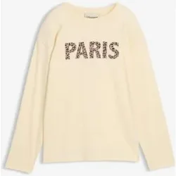 bonprix Oversize Langarmshirt aus reiner Bio-Baumwollebeige 176Mädchen