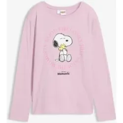 bonprix Peanuts Langarmshirt mit Snoopylila 128Mädchen