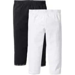 bonprix Caprileggings aus Baumwolle und Elasthan, mit elastischem Komfortbund, unifarben